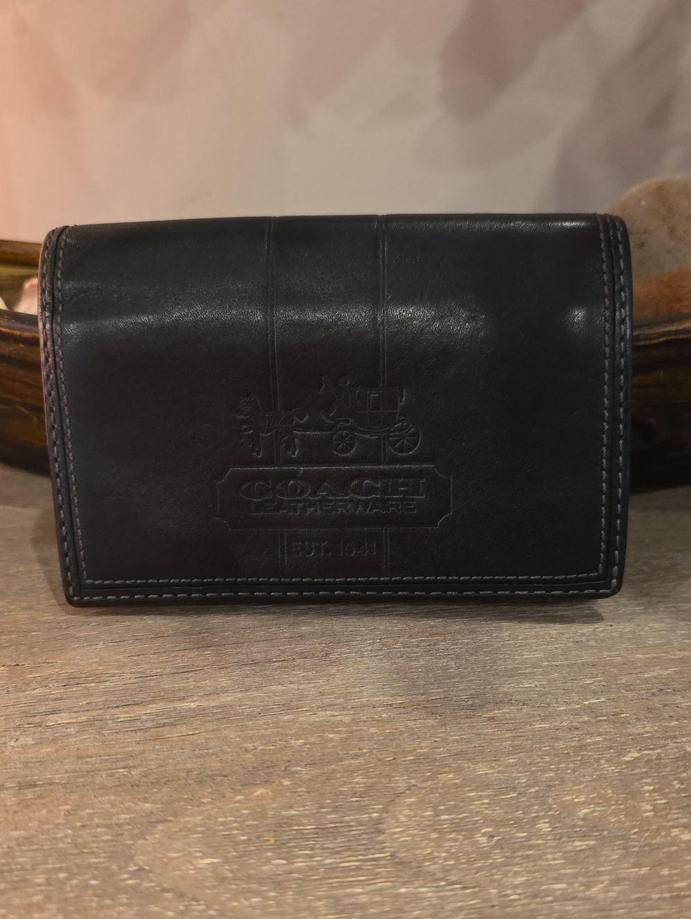 Coach Bleecker Heritage Bifold Tattersall Lining Pink Leather Interior